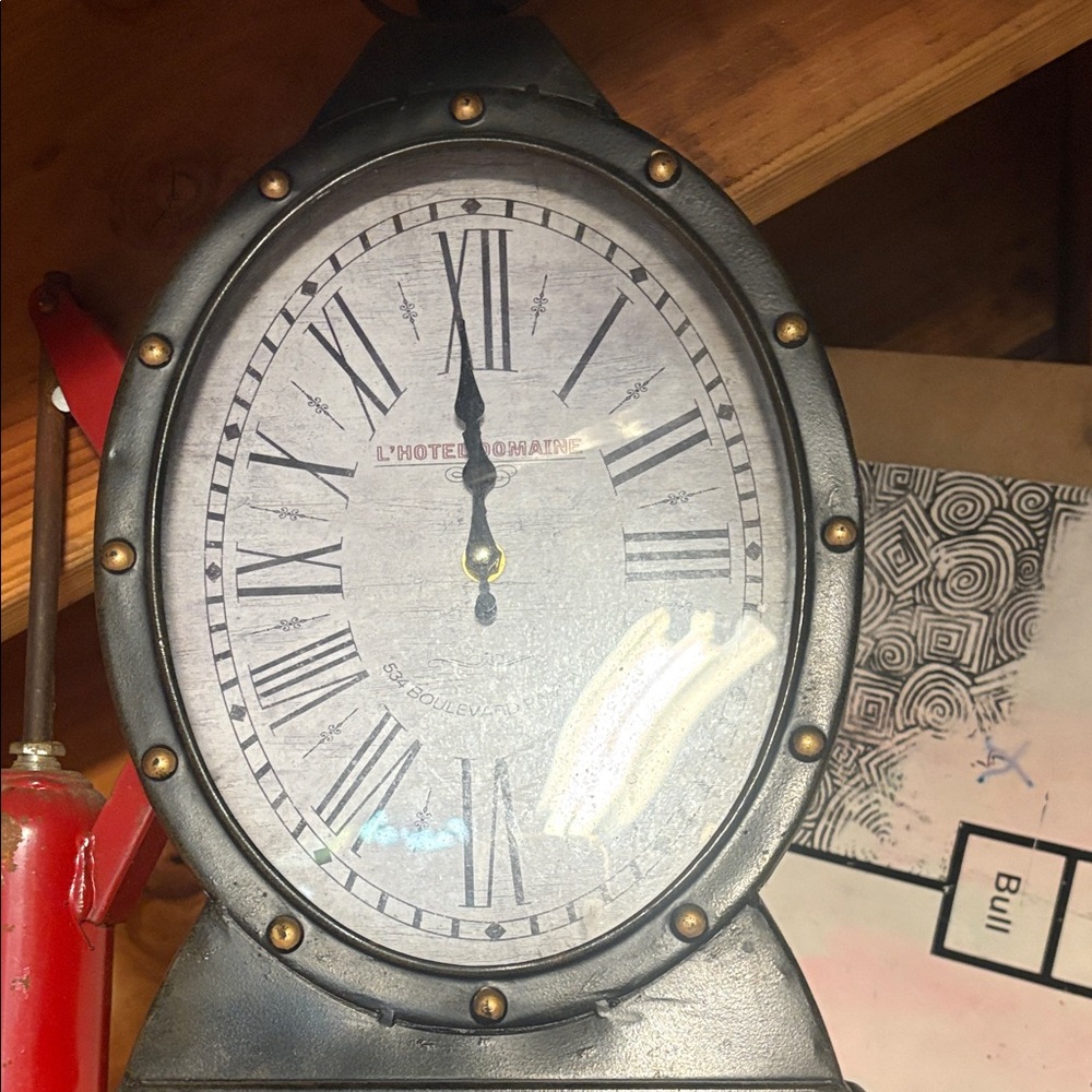 Vintage Style Black Wall Clock